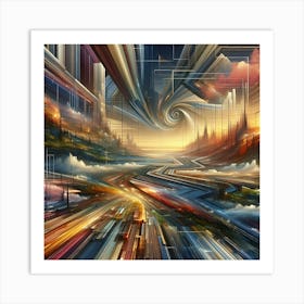 Futuristic Cityscape 12 Art Print