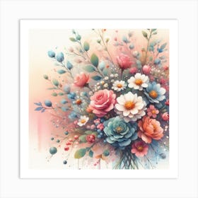 Bouquet of flowers Art Print