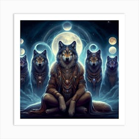 Luno the Alpha wolf 2 Art Print