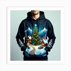 Christmas Tree Hoodie 2 Art Print