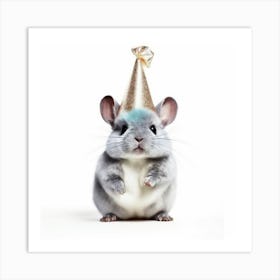 Chinchilla In Party Hat Art Print