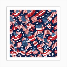 Patriotic Flags 1 Art Print