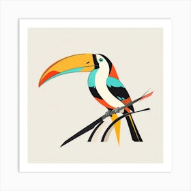 Abstract modernist Toucan Art Print