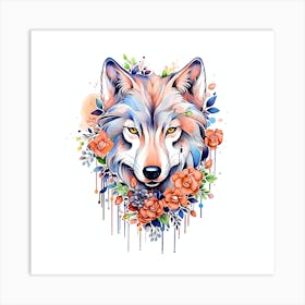 Wolf Head Tattoo Art Print