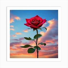 Rose flower Art Print