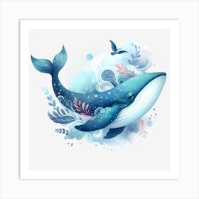 Whale In The Sea Art Print