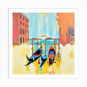 Gondolas In Venice 2 Art Print