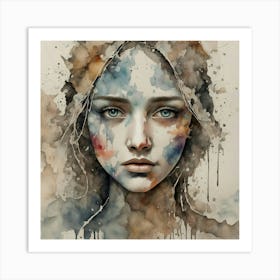 Watercolor Of A Woman 44 Art Print