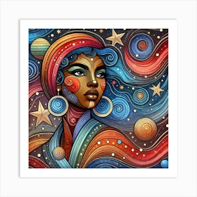 Calyra Celestial Portrait Art Print