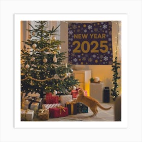 A Photo Of A Decorated Christmas Tree Wi Oavm5tfgslsv4 Oa5tvlgg Qyfgbbnmr02nzsmm85wb0a Art Print