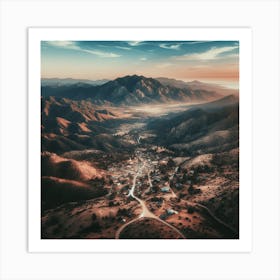 Sunset In The Desert Art Print