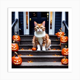 Halloween Cat 4 Art Print