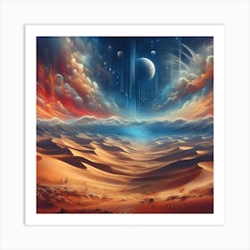 Space Landscape Art Print