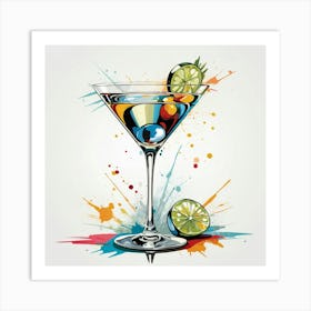 Illustrative Albedo Martini Art 1 Art Print