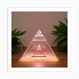 Piramide Vidrio Rosa Para Meditar Art Print