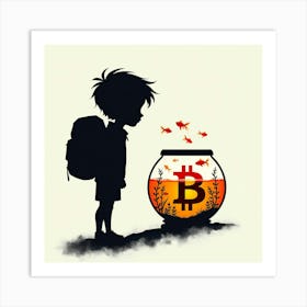 Bitcoin Fish Bowl Art Print