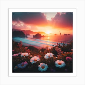 Sunset Meadows  Art Print