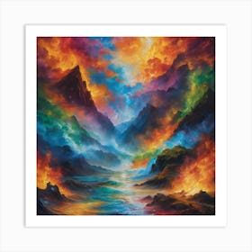 BB Borsa Ocean Of Fire Art Print