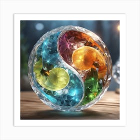 Yin Yang Crystal Ball Art Print