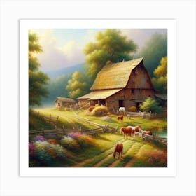 Barn In The Countryside Art Print