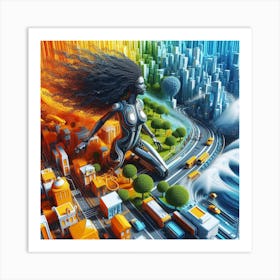 Futuristic City 2 Art Print