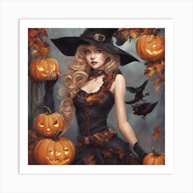 Halloween Witch Art Print