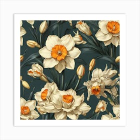 Aesthetic style, Large Narcissus flower Art Print