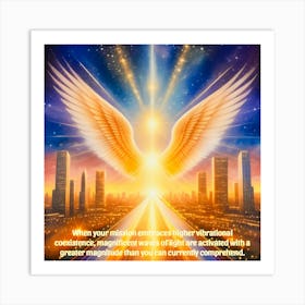 Angels waves Of Light Art Print