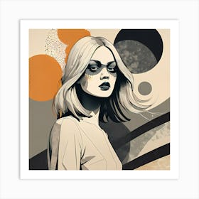 Abstract Illustration Of A Female Model Art Print