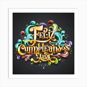 Feliz Cumpleaos Art Print