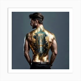 Back spine Tattoo Art Print