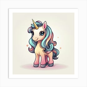 Cute Unicorn 747 Art Print