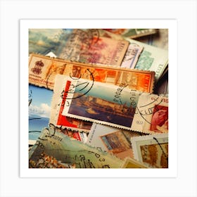 Postage Stamps 18 Art Print