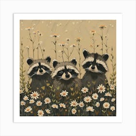 Raccons Fairycore Painting 1 Art Print