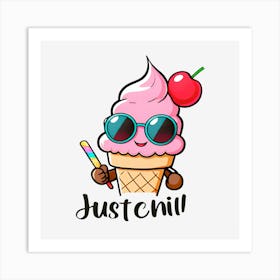 Justin Ice Cream Art Print