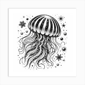 Illustration Jellyfish 11 Art Print