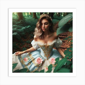 Princess In The Forest Art Print