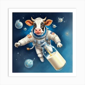 Cow In Space 5 Art Print