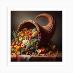 Thanksgiving Basket 1 Art Print