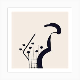 Guitar Head Art Print