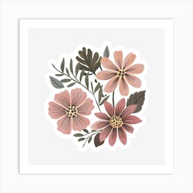 Pink Flowers 3 Art Print