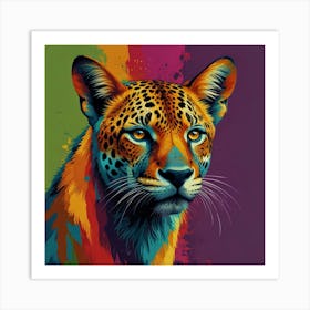 Colorful Leopard Art Print