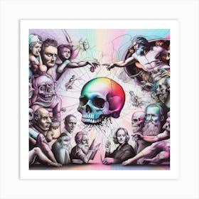 Skulls Of The World Art Print