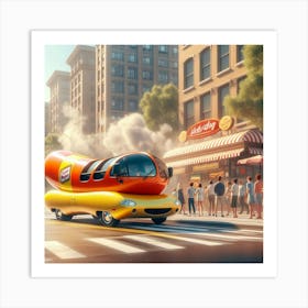 Hot Dog Car 1 Art Print