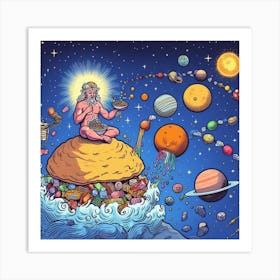 God Of Burgers Art Print