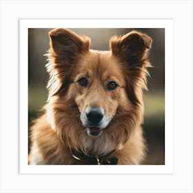 Portrait Of A Dog Art Print