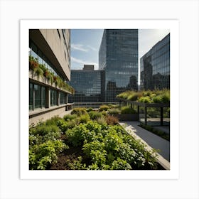 Green Roof In New York City Art Print