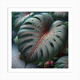 Monstera leaf 1 Art Print