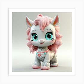 Pony 3d Model Art Print