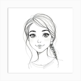 Portrait Of A Girl Art Print